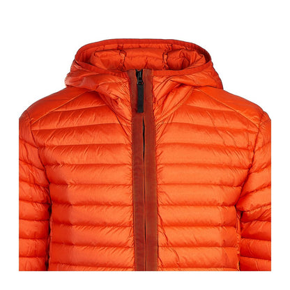 Stone Island Orange Nylon Jacket - Stylish Down Layering