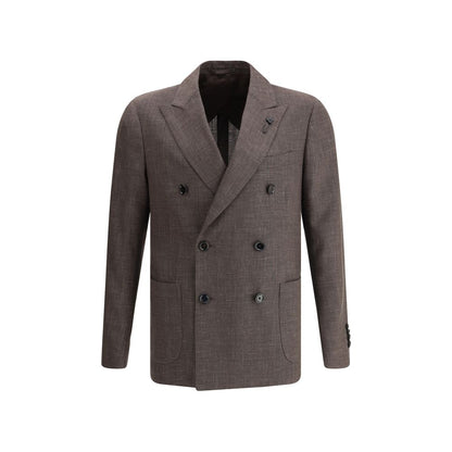 Lardini Wool Blazer Jacket with Iconic Pin