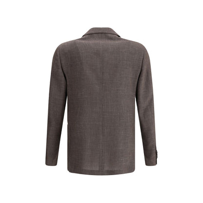 Lardini Wool Blazer Jacket with Iconic Pin