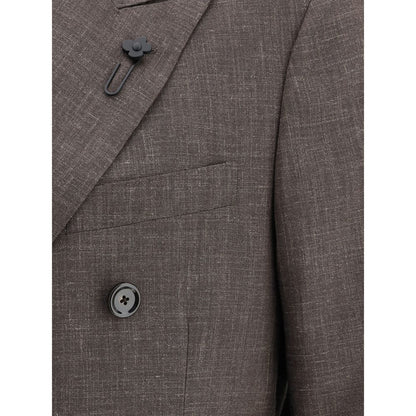 Lardini Wool Blazer Jacket with Iconic Pin