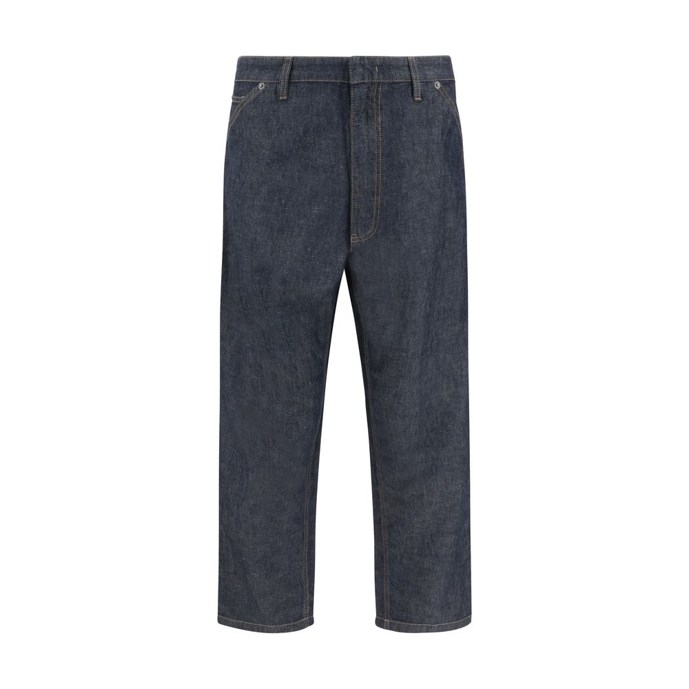 Prada Baggy Wide-Leg Cotton Pants