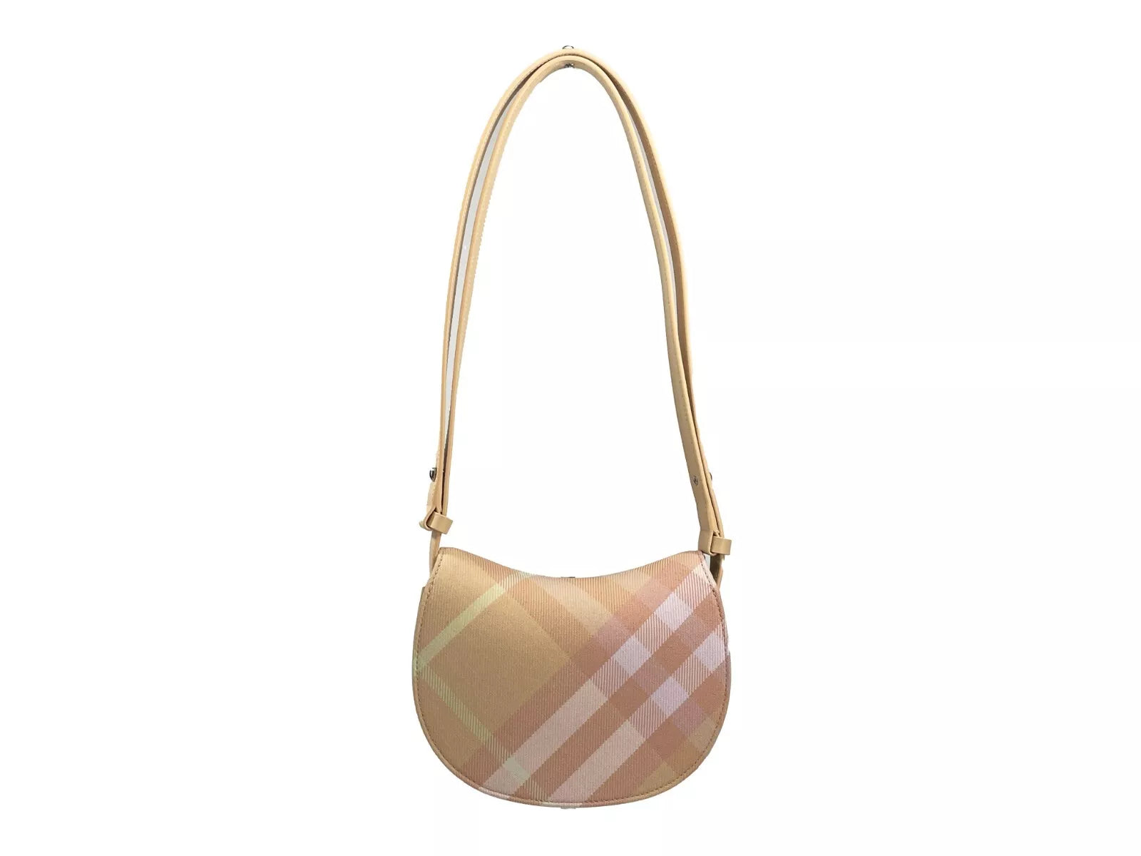 Burberry Mini Check Rocking Horse Crossbody Bag - Peach