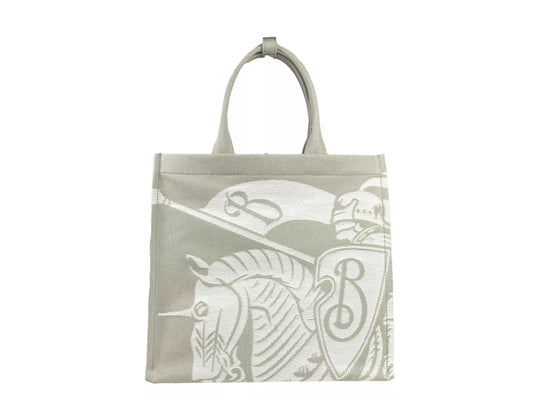 Burberry EKD Canvas Tote Bag with Coin Pouch in Beige
