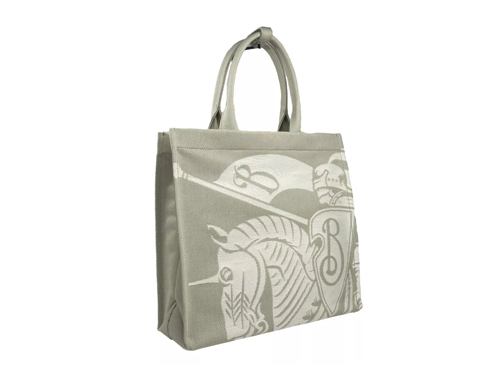 Burberry EKD Canvas Tote Bag with Coin Pouch in Beige