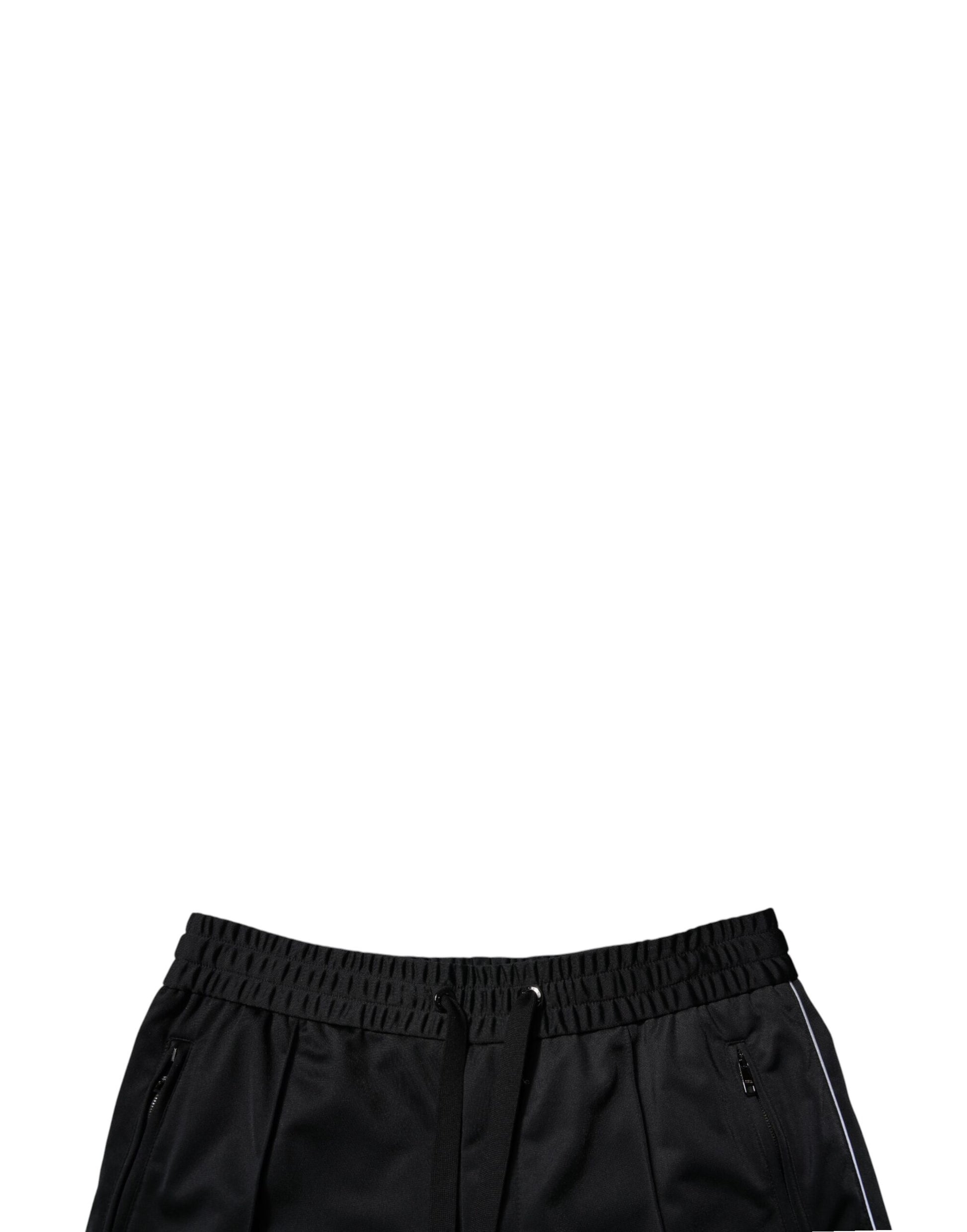 Dolce & Gabbana Black Polyester Mid Waist Men's Bermuda Shorts