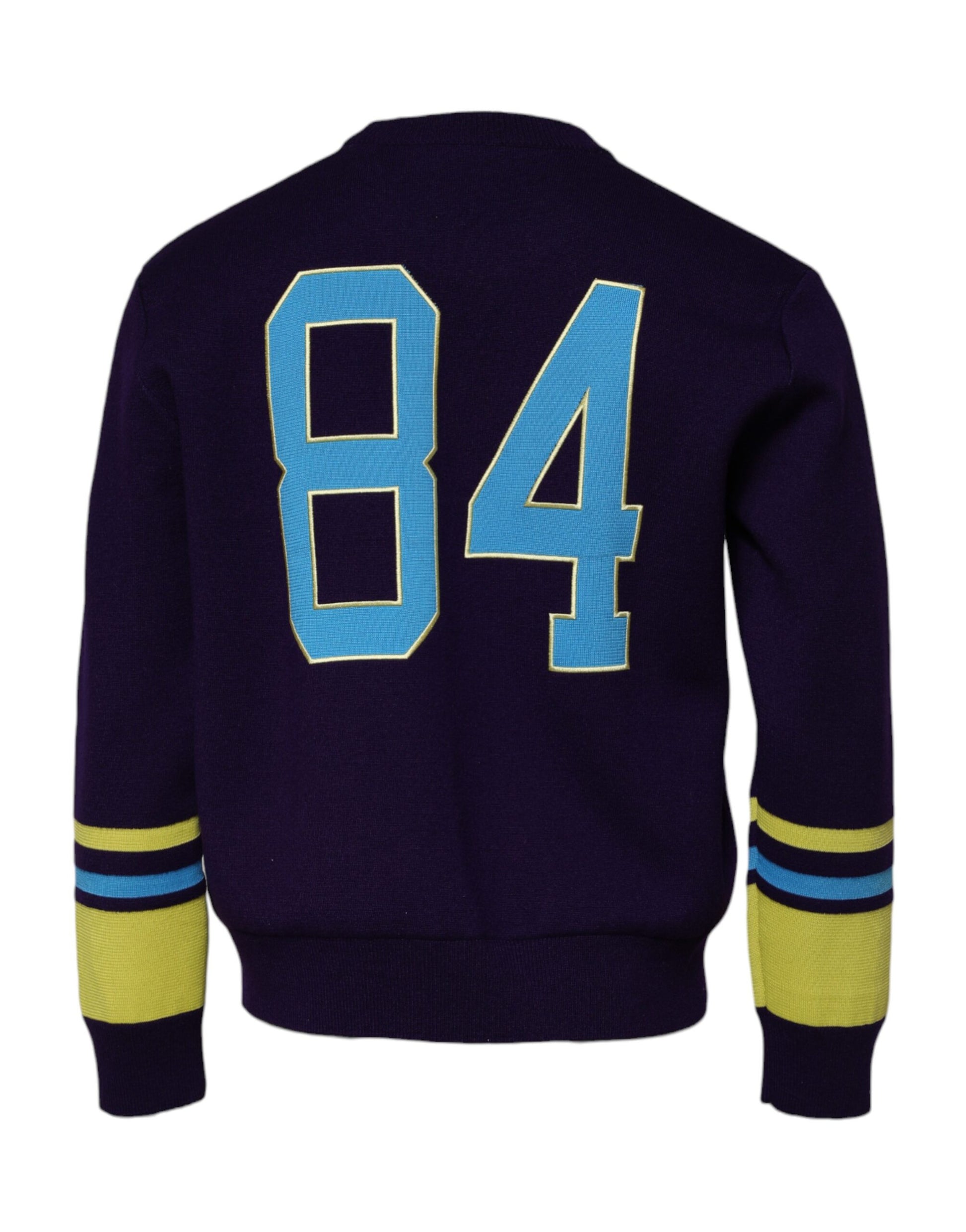 Dolce & Gabbana Blue 1984 Milano Crew Neck Sweatshirt Sweater