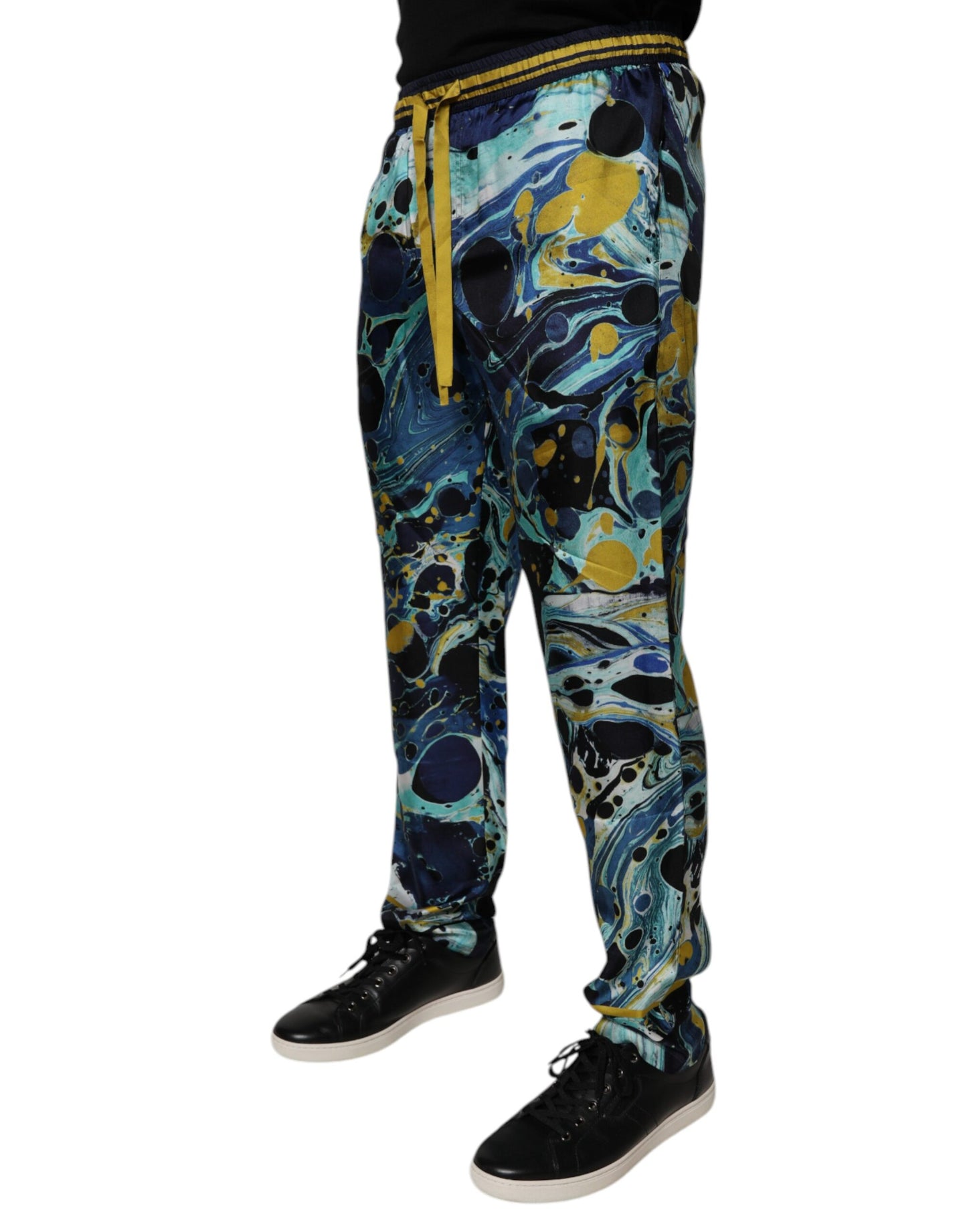 Dolce & Gabbana Multicolor Marble Print Jogger Sweatpants