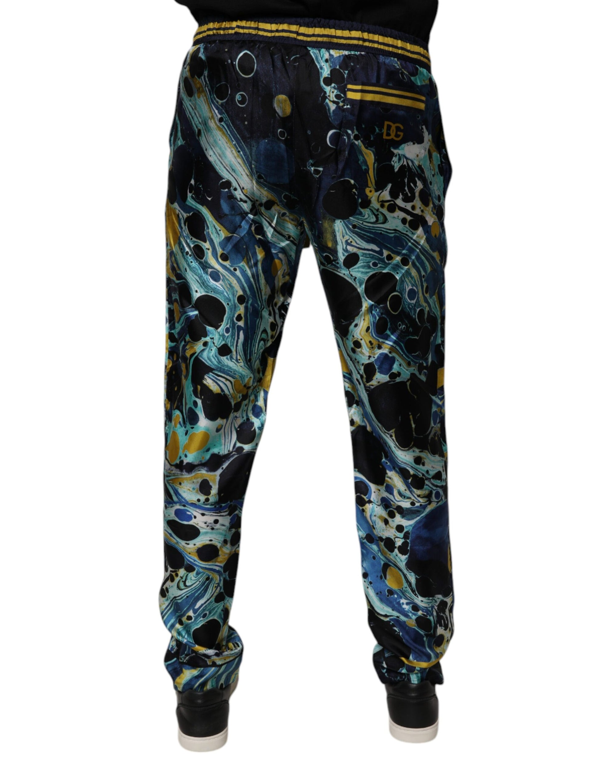 Dolce & Gabbana Multicolor Marble Print Jogger Sweatpants