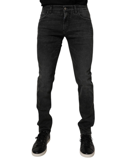Dolce & Gabbana Black Cotton Stretch Skinny Denim Jeans