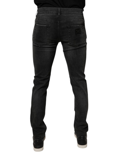 Dolce & Gabbana Black Cotton Stretch Skinny Denim Jeans