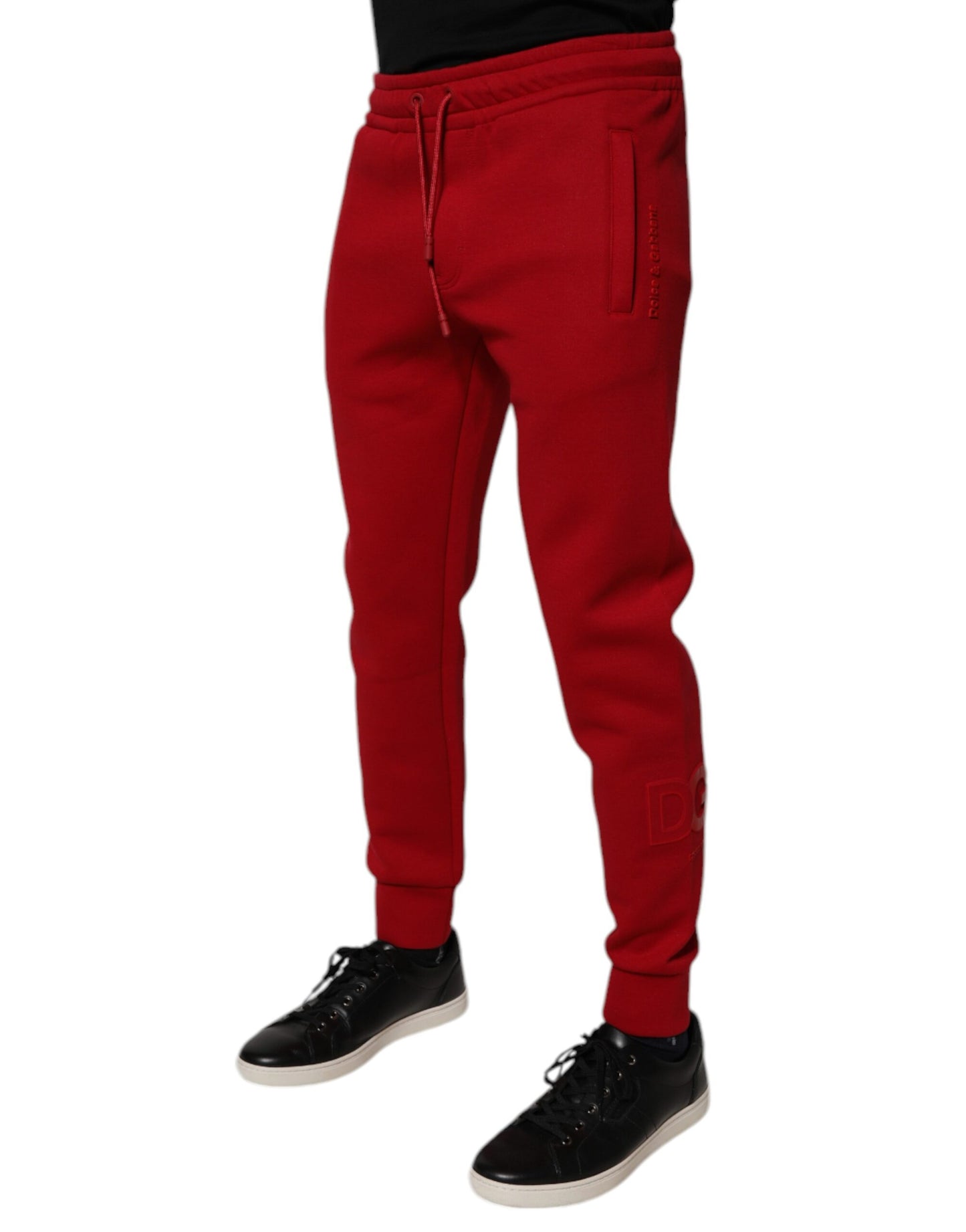 Dolce & Gabbana Red Cotton Jogger Pants