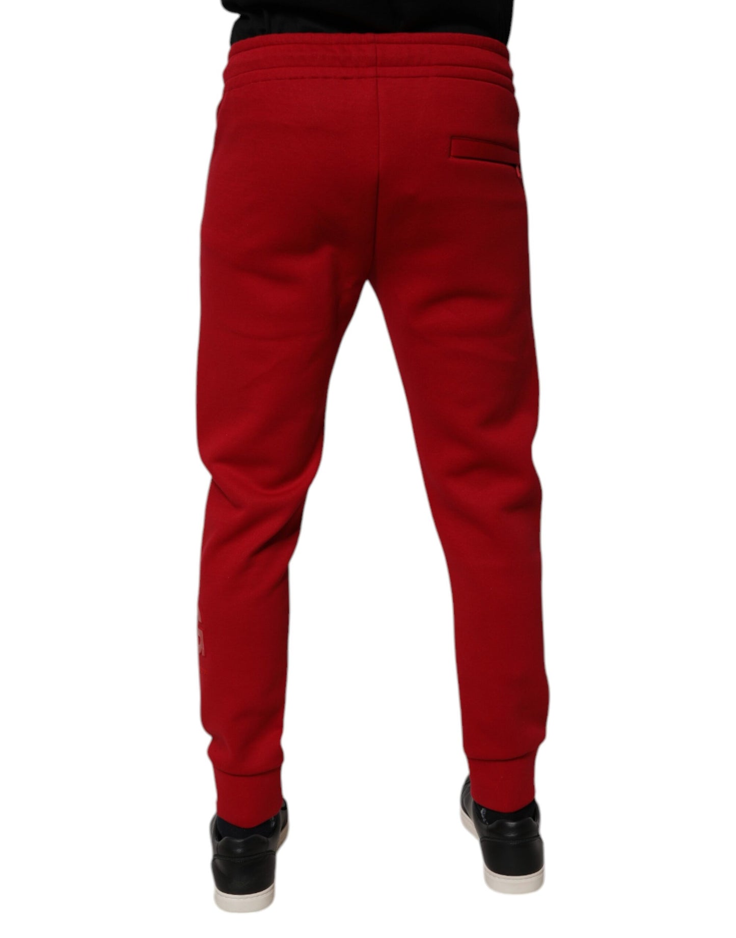 Dolce & Gabbana Red Cotton Jogger Pants