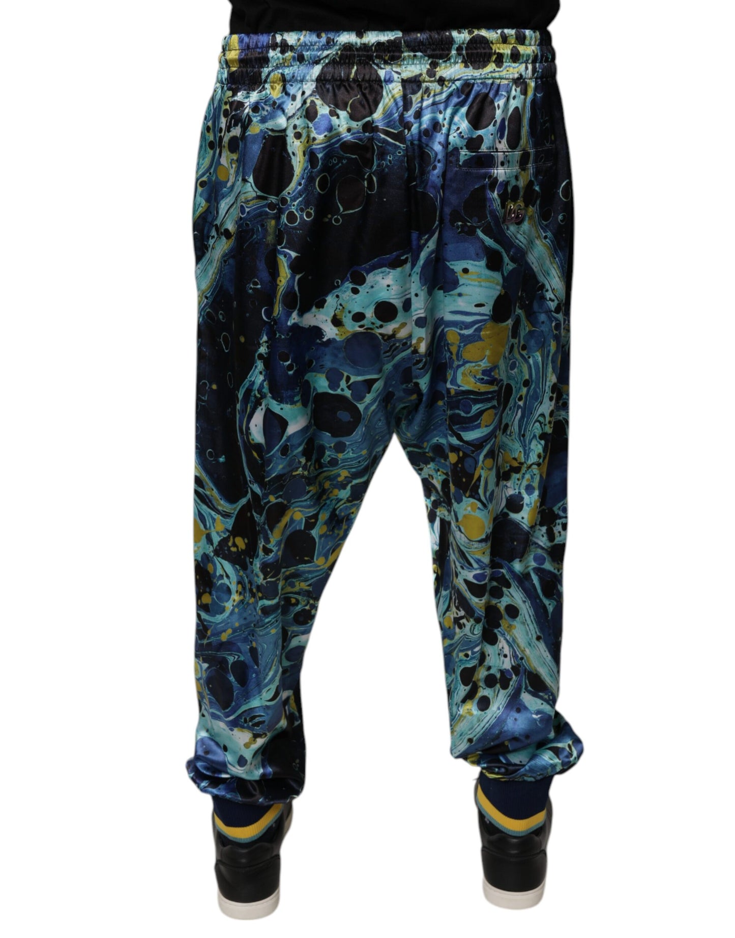 Dolce & Gabbana Multicolor Marble Print Jogger Sweatpants for Men