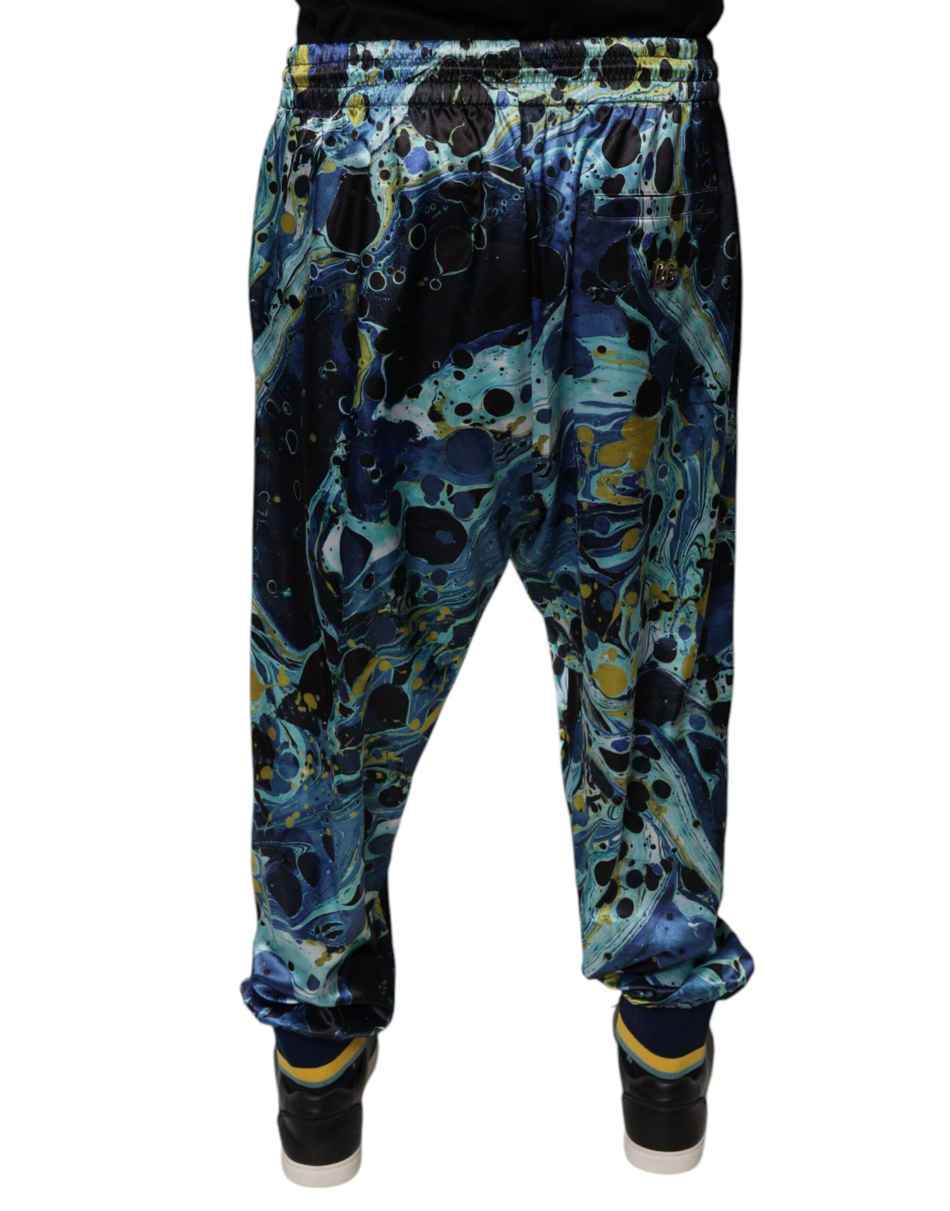 Dolce & Gabbana Multicolor Marble Print Jogger Sweatpants for Men