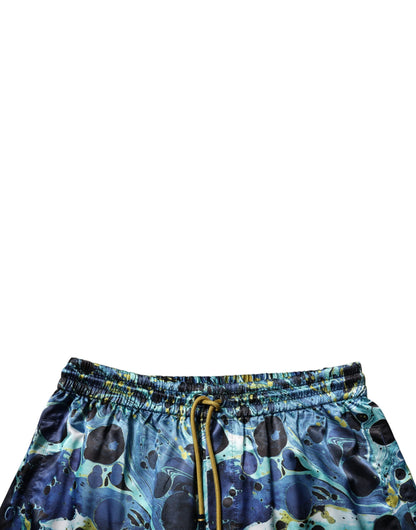 Dolce & Gabbana Multicolor Marble Print Jogger Sweatpants for Men