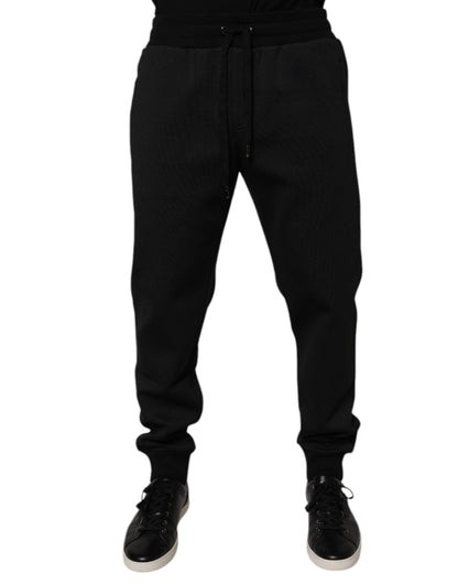 Dolce & Gabbana Black Polyester Men's Jogger Sweatpants