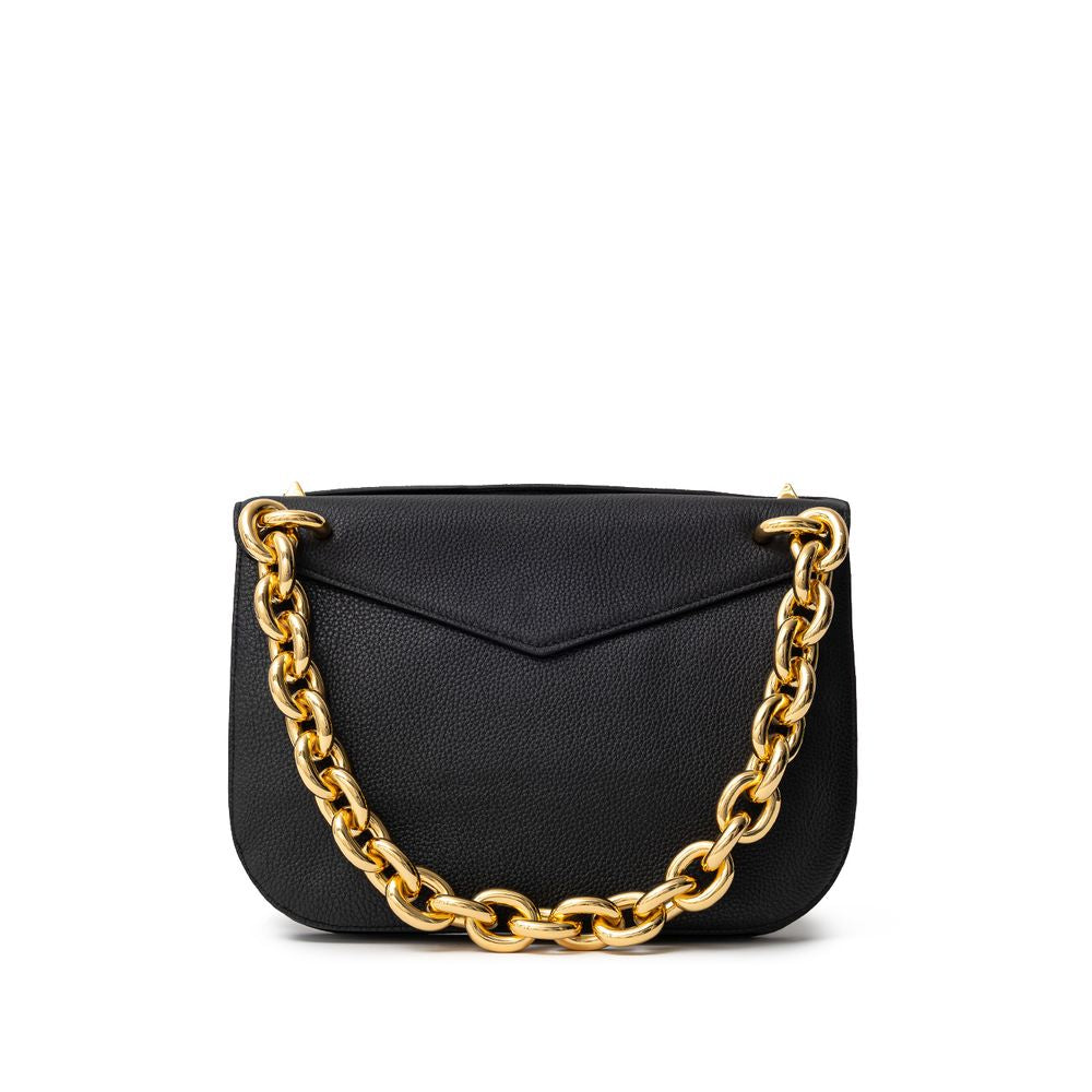 Bottega Veneta Black Leather Shoulder Bag - Timeless Elegance