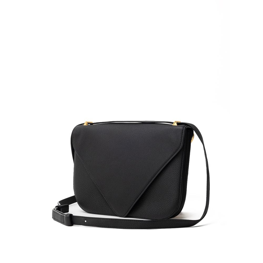 Bottega Veneta Black Leather Shoulder Bag - Timeless Elegance