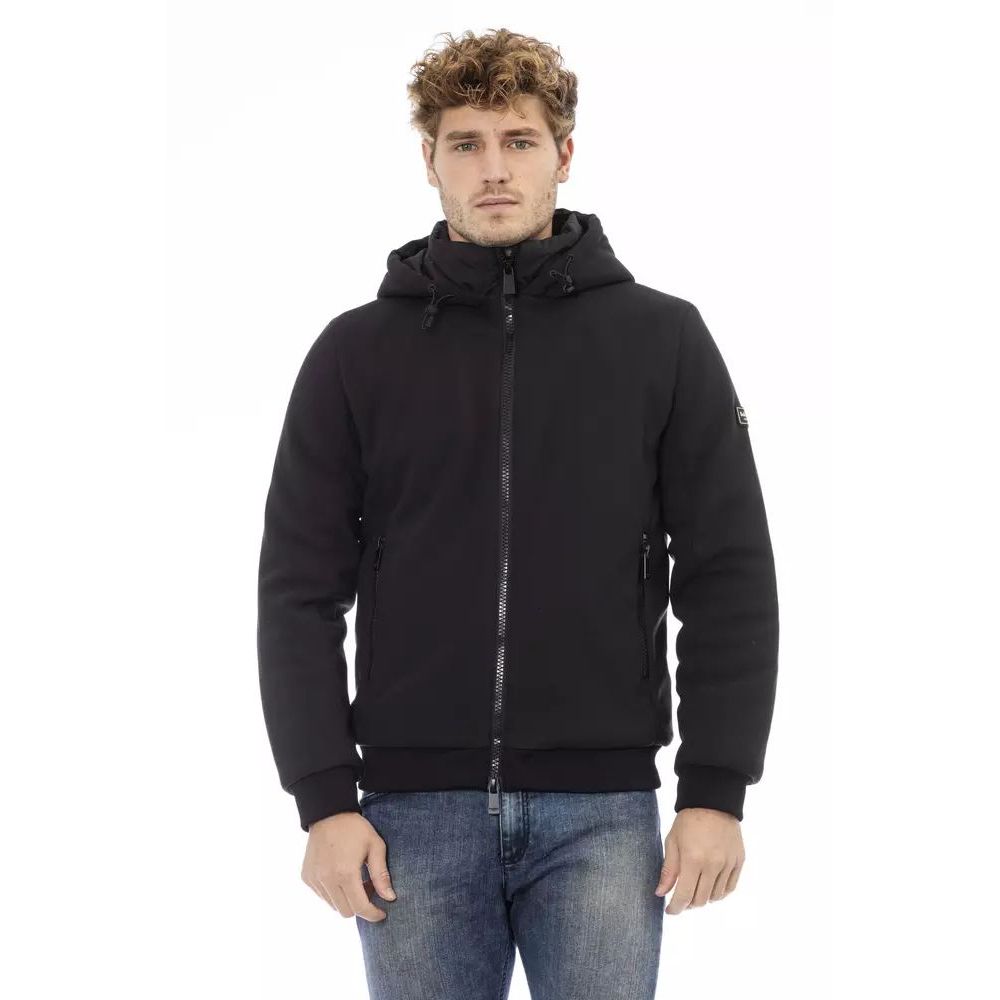 Baldinini Trend Black Hooded Jacket for Men