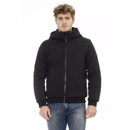 Baldinini Trend Black Hooded Jacket for Men