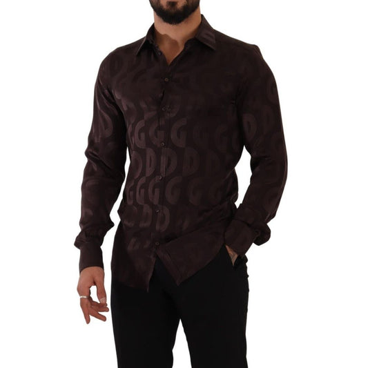 Dolce & Gabbana Bordeaux Silk Shirt - A Touch of Elegance