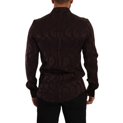 Dolce & Gabbana Bordeaux Silk Shirt - A Touch of Elegance