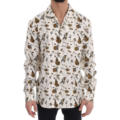 Dolce & Gabbana Multicolor Silk Jazz Shirt