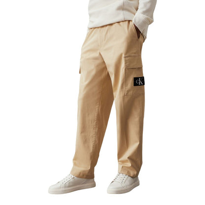 Calvin Klein Beige Cotton Jeans & Pant for Men