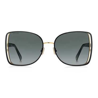 Jimmy Choo Women’s Bicolor Metal Sunglasses – Black and Gold Frames