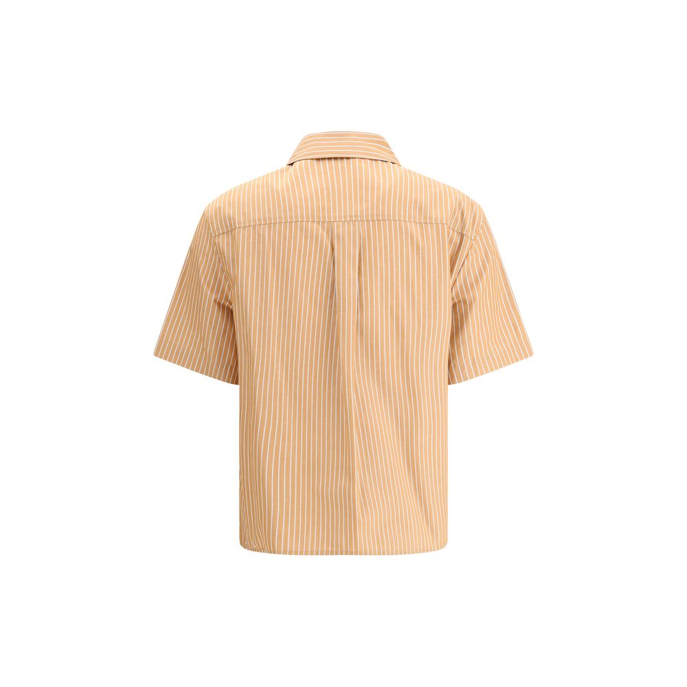 PINKO Orange Short Sleeve Striped Shirt