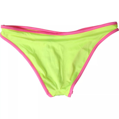 Dolce & Gabbana Yellow Pink Nylon Bikini Bottom