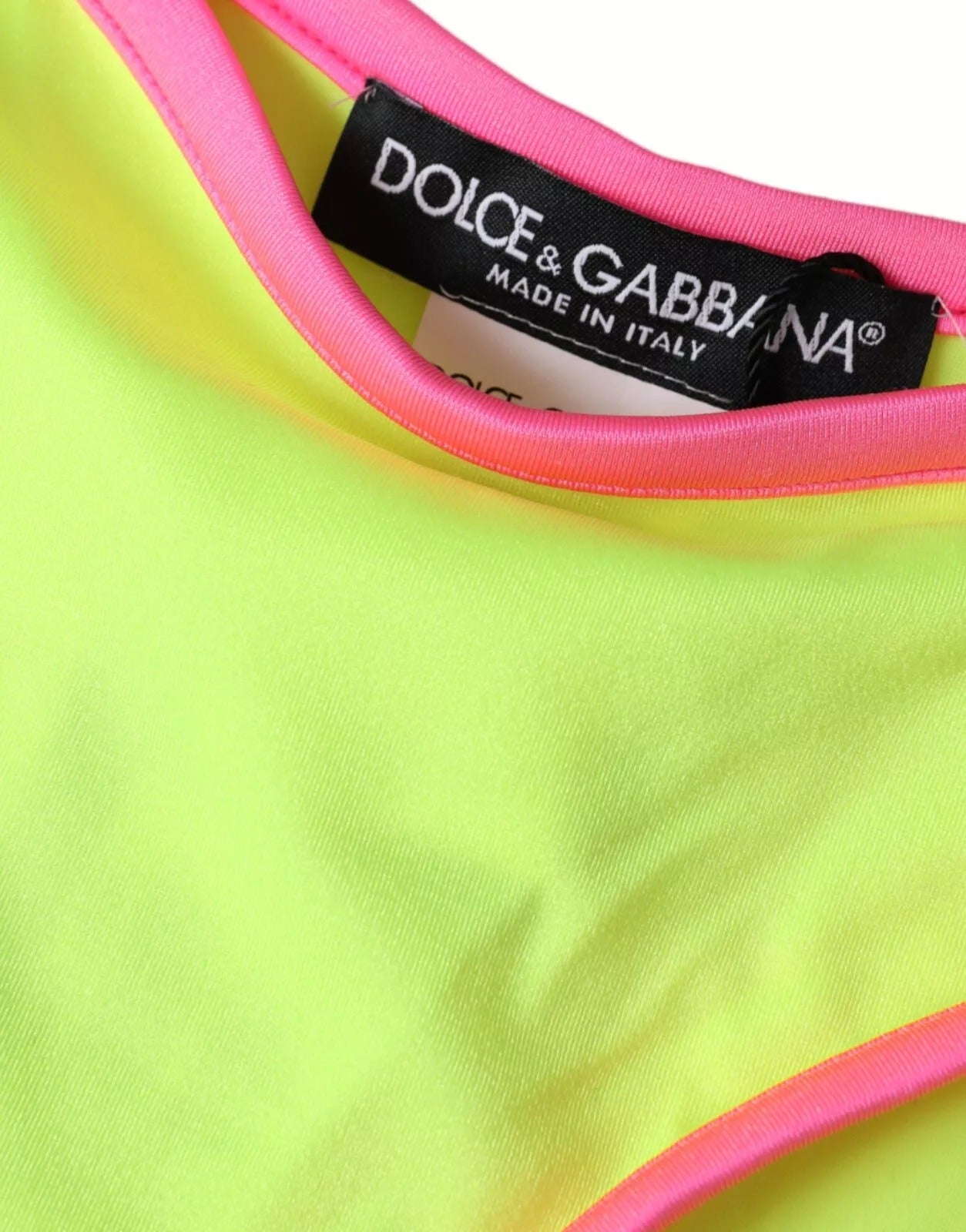 Dolce & Gabbana Yellow Pink Nylon Bikini Bottom