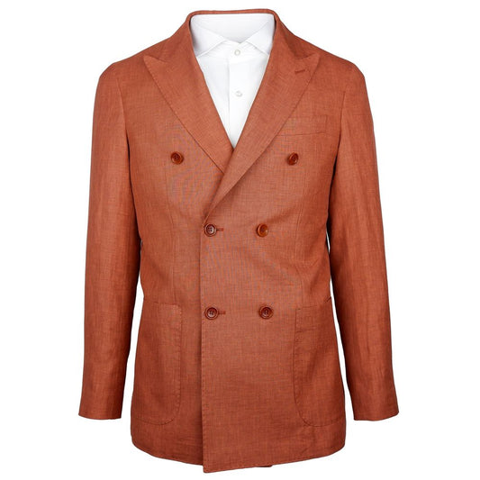Loro Piana Made in Italy Brown Linen Blazer