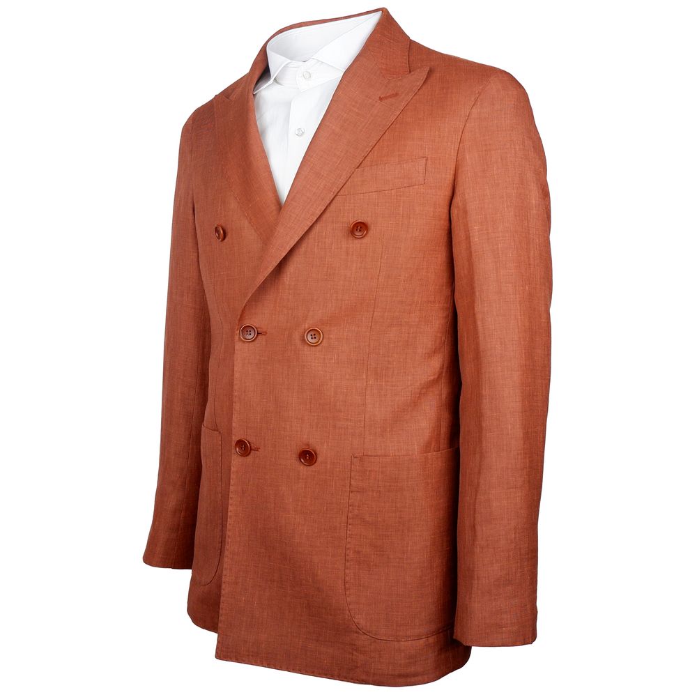 Loro Piana Made in Italy Brown Linen Blazer