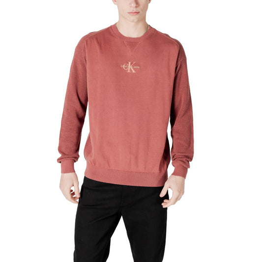 Calvin Klein Jeans Red Cotton Sweater for Men