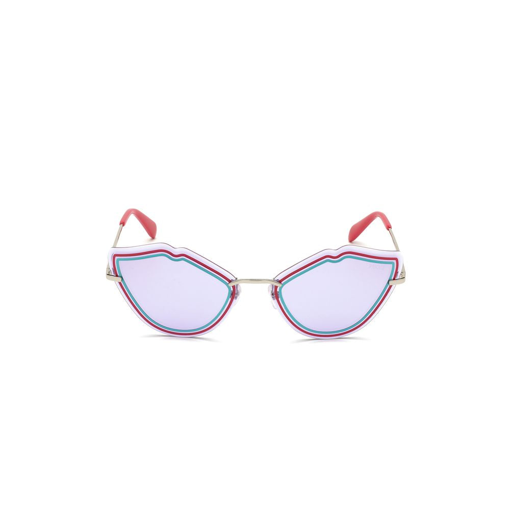 Emilio Pucci Women’s Sunglasses – Grey Metal Frame with Purple Lenses, 64mm
