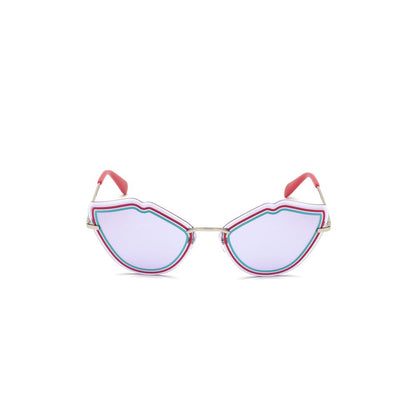 Emilio Pucci Women’s Sunglasses – Grey Metal Frame with Purple Lenses, 64mm