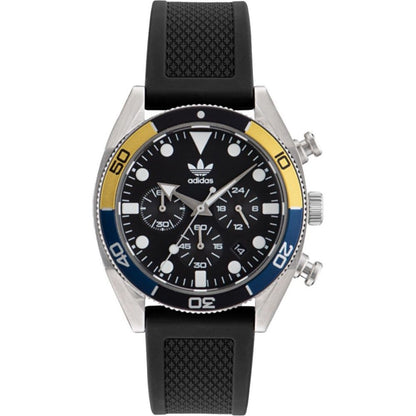 Adidas Black Silicone Quartz Sports Watch