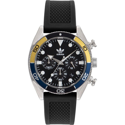 Adidas Black Silicone Quartz Sports Watch