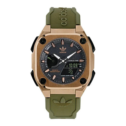 Adidas Green Silicone Quartz Sports Watch