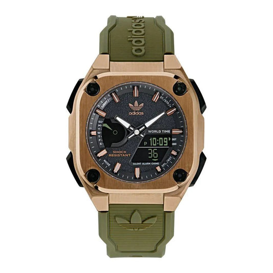 Adidas Green Silicone Quartz Sports Watch