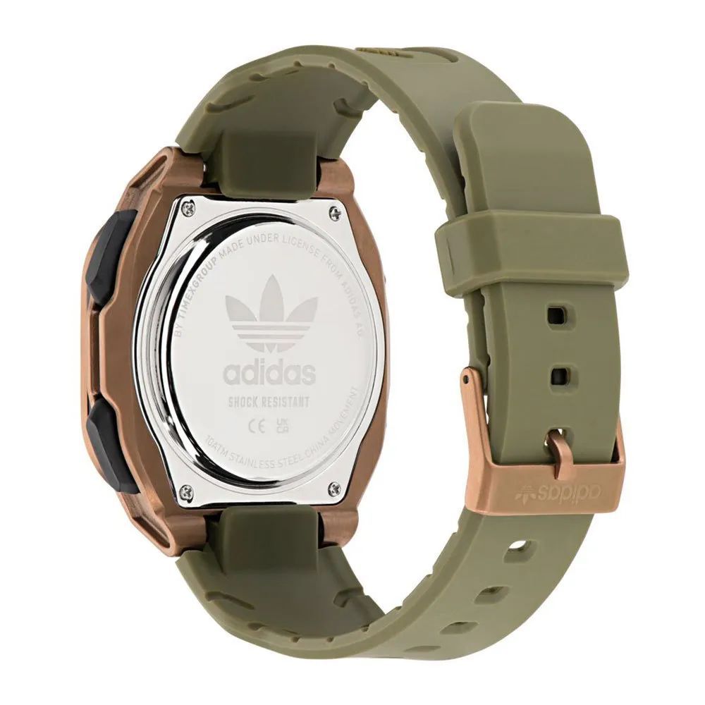 Adidas Green Silicone Quartz Sports Watch