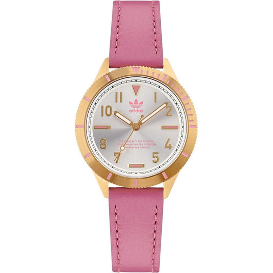Adidas Multicolor Leather Pink Quartz Watch