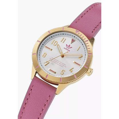 Adidas Multicolor Leather Pink Quartz Watch