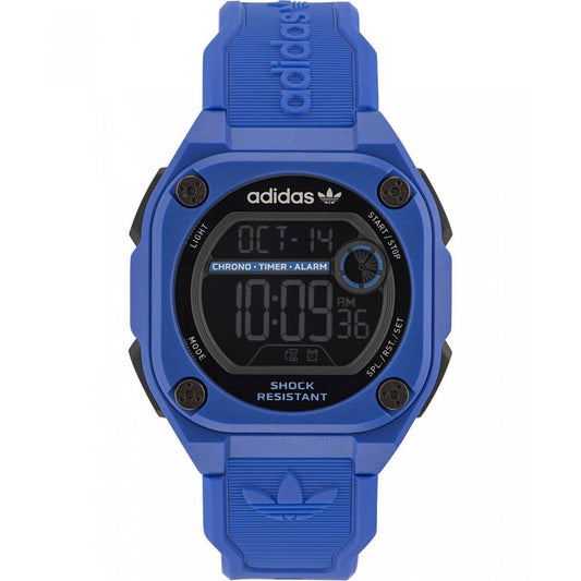 Adidas Blue Silicone Quartz Sports Watch