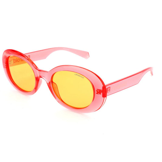 Polaroid Women’s Sunglasses – Pink Multicolor Resin Frame, 52mm
