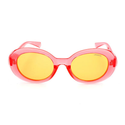 Polaroid Women’s Sunglasses – Pink Multicolor Resin Frame, 52mm