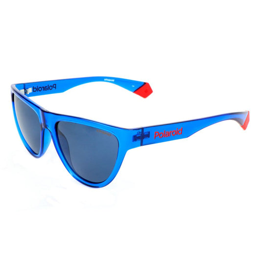 Polaroid Women's Sunglasses – Blue Resin Square Frame, 56mm