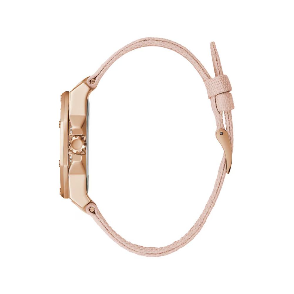Guess Women’s Watch, Grey Dial, Pink Leather Strap