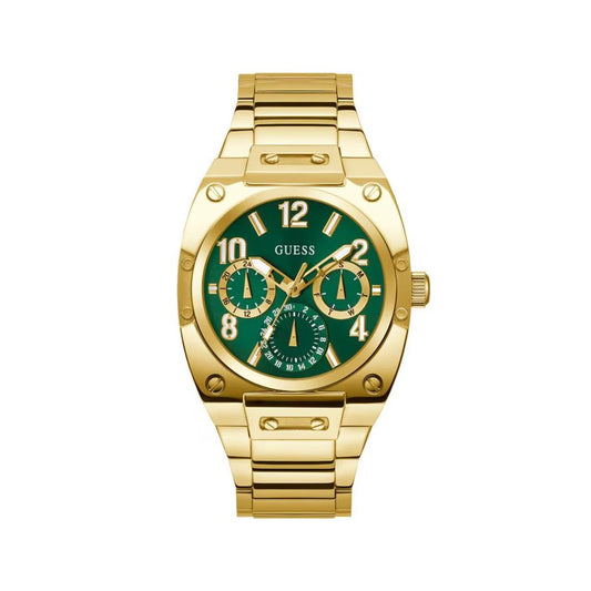 Guess Men’s Watch, Green Dial, Gold Stainless Steel
